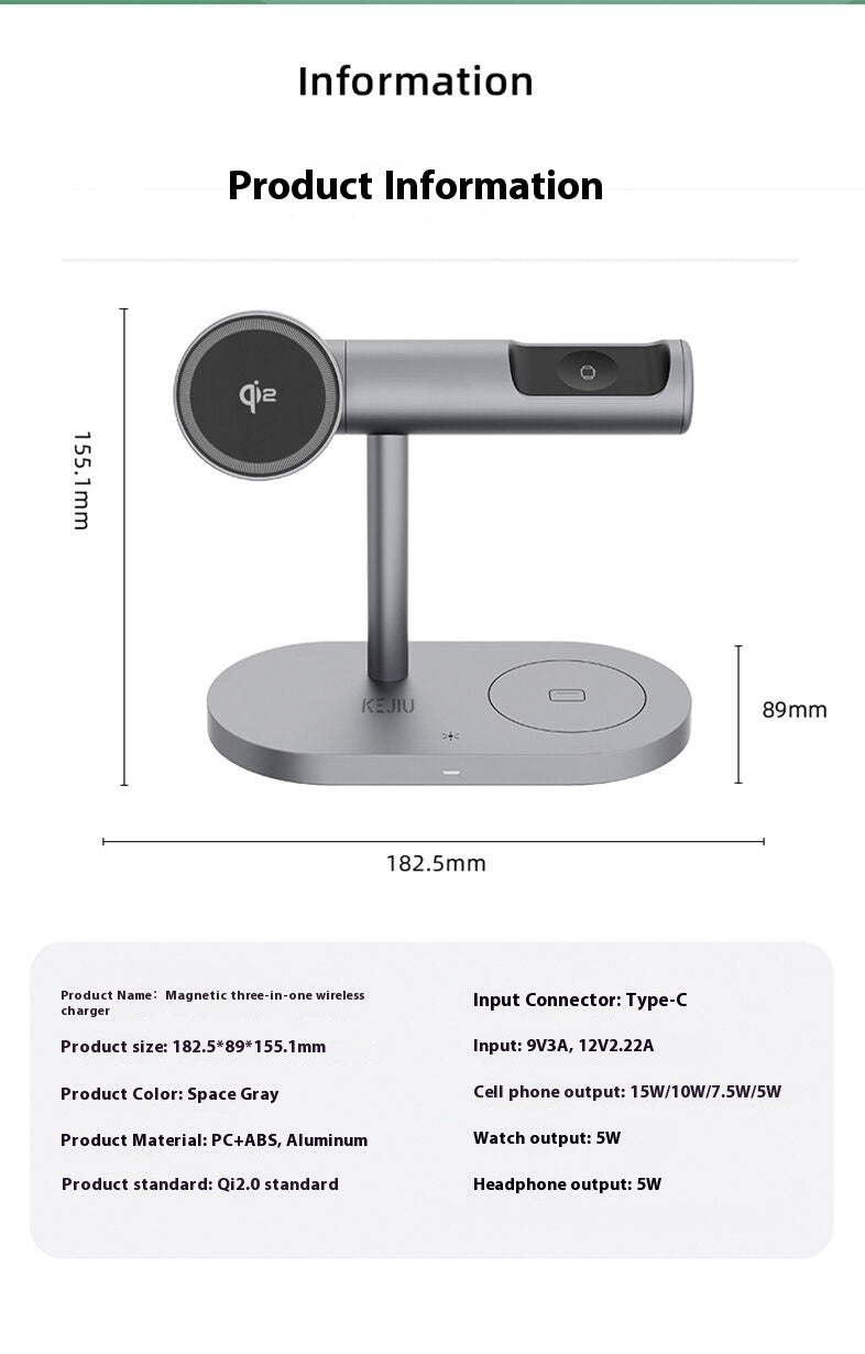 【NEW】KEJIU 3-in-1 wireless charger