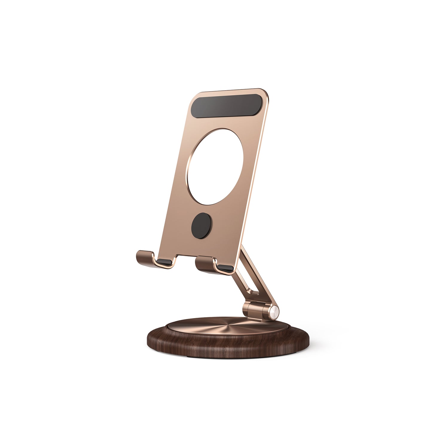360° Adjustable Mobile Phone Stands,Walnut Base