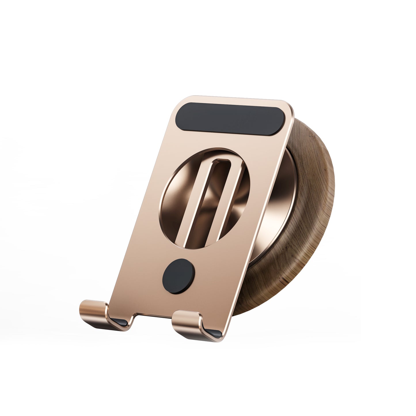 360° Adjustable Mobile Phone Stands,Walnut Base