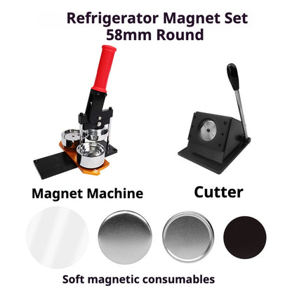 58MM Round Refrigerator Magnet Machine