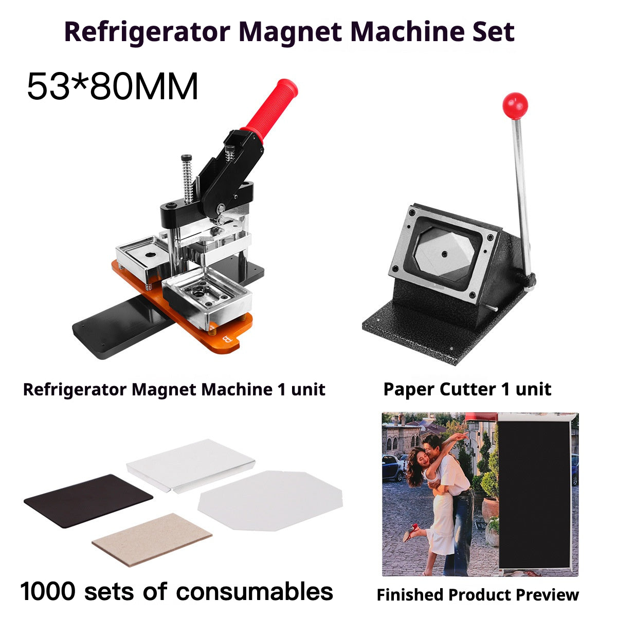 53*80MM  Refrigerator Magnet Machine