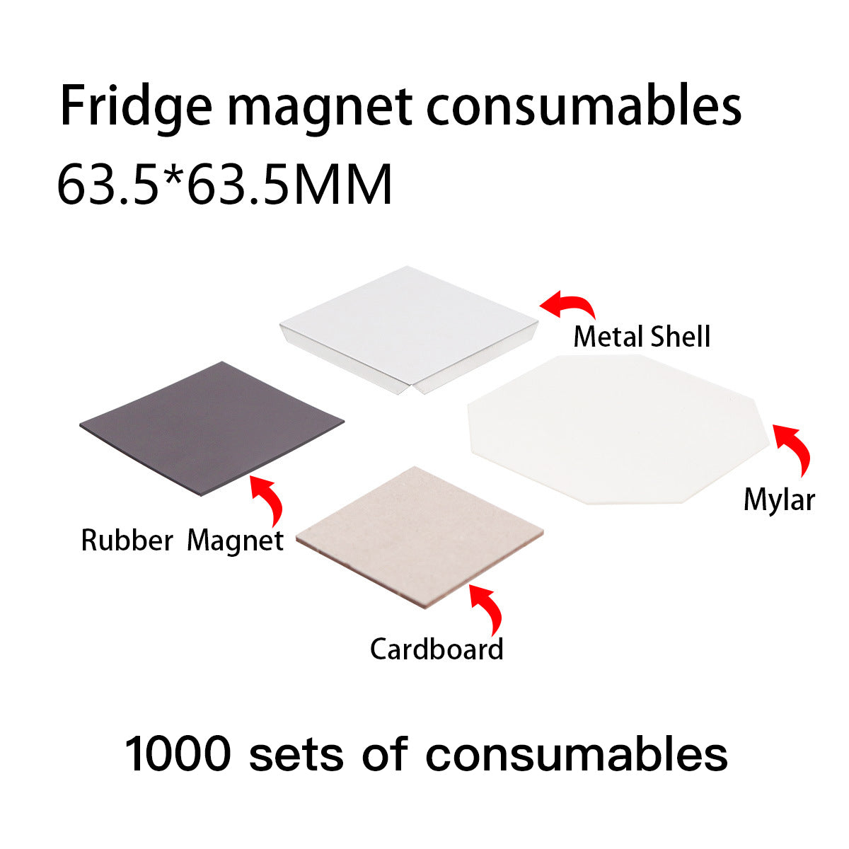 63.5*63.5MM Square Refrigerator Magnet Machine