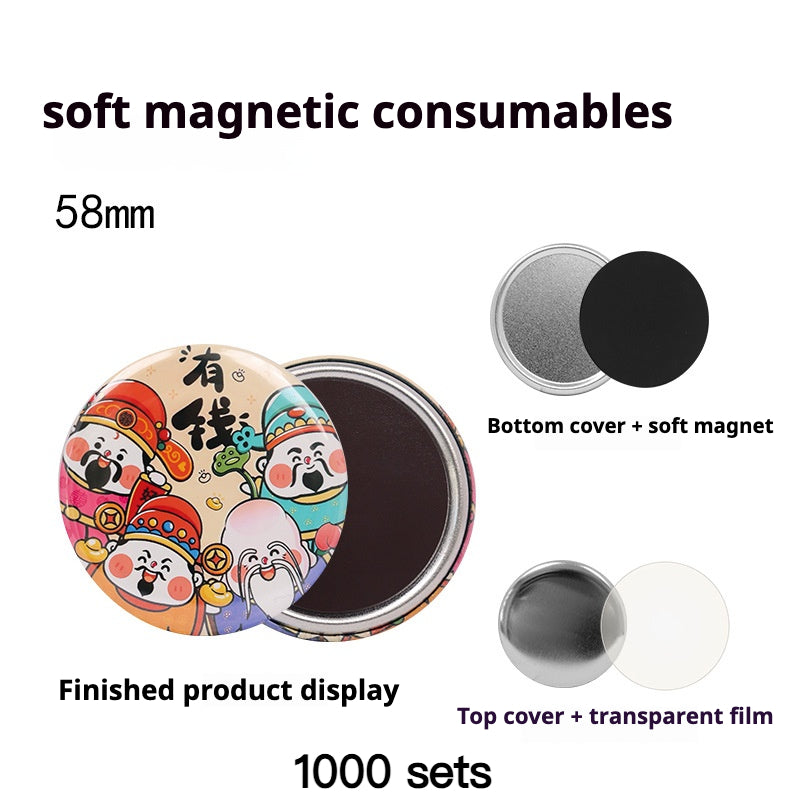 58MM Round Refrigerator Magnet Machine