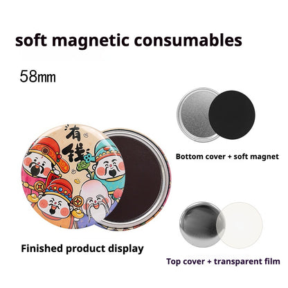 58MM Round Refrigerator Magnet Machine
